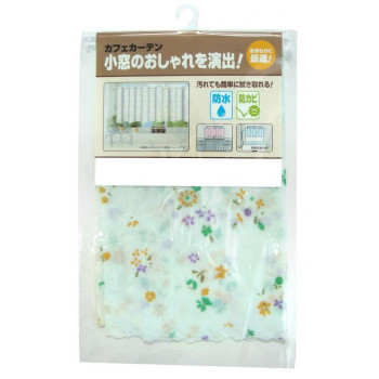 新・防水防カビ　カフェカーテン　CFC-01　パープル(0.15mm厚)　75cm丈×150cm