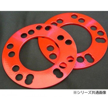 HKB レーシングワイドスペーサー 5mm　RED・HK-44