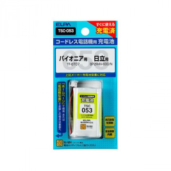 ELPA(エルパ) コードレス電話機用 充電池 TSC-053