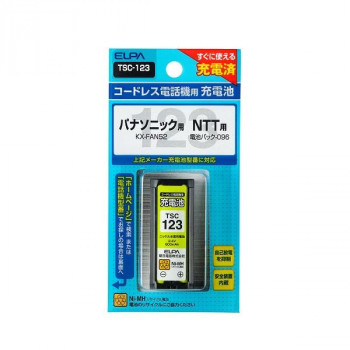 ELPA(エルパ) コードレス電話機用 充電池 TSC-123