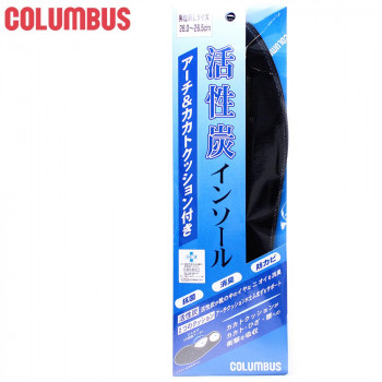 コロンブス クッション活性炭インソール 1足分(2枚入り) 男性用　S(24.0～24.5cm)