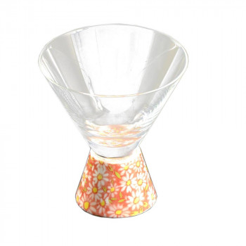 有田焼 有田浪漫グラス SAKE GLASS 台形 赤小菊