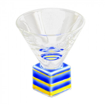有田焼 有田浪漫グラス SAKE GLASS 正角 黄交趾駒筋