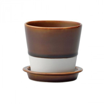 西海陶器 es table pot 飴釉 13687