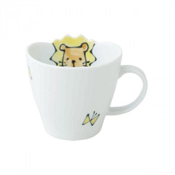 42188 波佐見焼 with Family with Kids らいおん ミニマグ 175ml