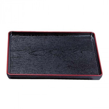 耐熱大寿木目盆 黒天朱SL(ノンスリップ加工) 尺7 50305700