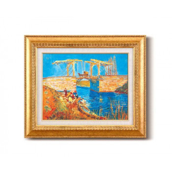 ゴッホ名画額F6金 「アルルのはね橋」 1705140