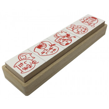 サンビー ティーチャースタンプゴム印(5本組) SS-035