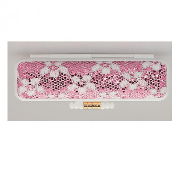 印鑑ケース PCきらめきラメケース 12×60用 花ピンク IB-PC01
