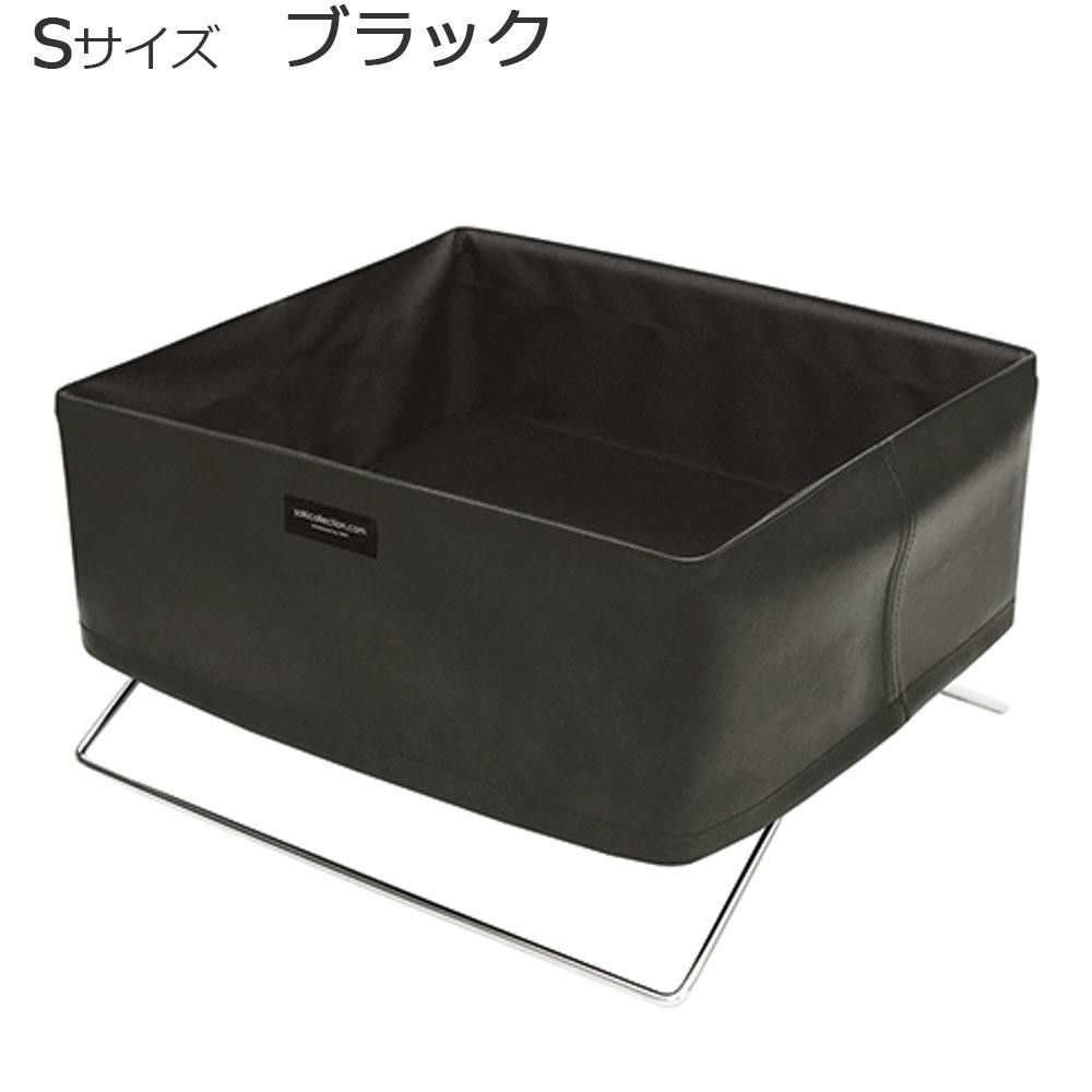 日本製 SAKI(サキ) ミニサイドワゴン 合皮 Sサイズ R-360 ブラック