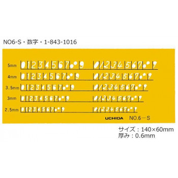 製図用　テンプレート　NO6-S・1-843-1016