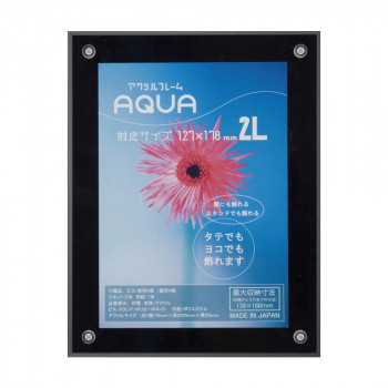 アクリルディスプレイ アクリルフレーム アクア 2L ブラック 33R08002203