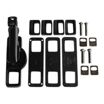 144KR-B 鍵付取替クレセント錠 R用 ブラック 00776867-001