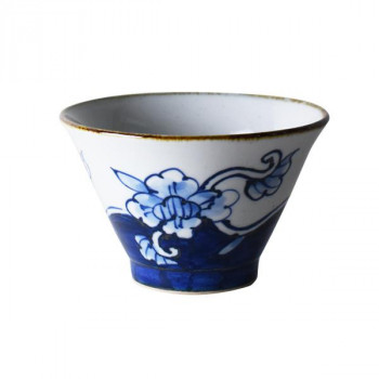 西海陶器 568碗 ボタン唐草 18071