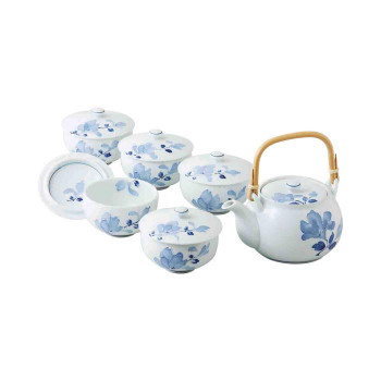 西海陶器 辻が花 蓋付茶器揃 11557