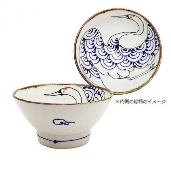 波佐見焼 kotohogi くらわんか碗 鶴 18195