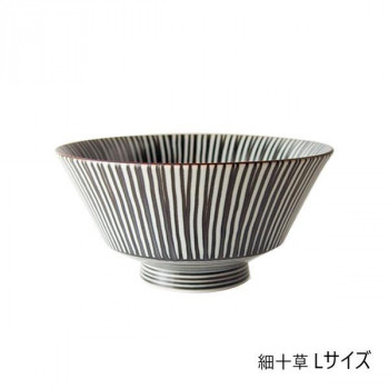 西海陶器 すゑひろ碗 細十草 L 18165