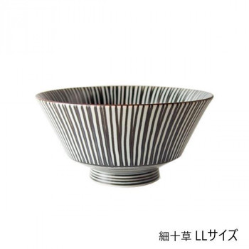 西海陶器 すゑひろ碗 細十草 LL 18166