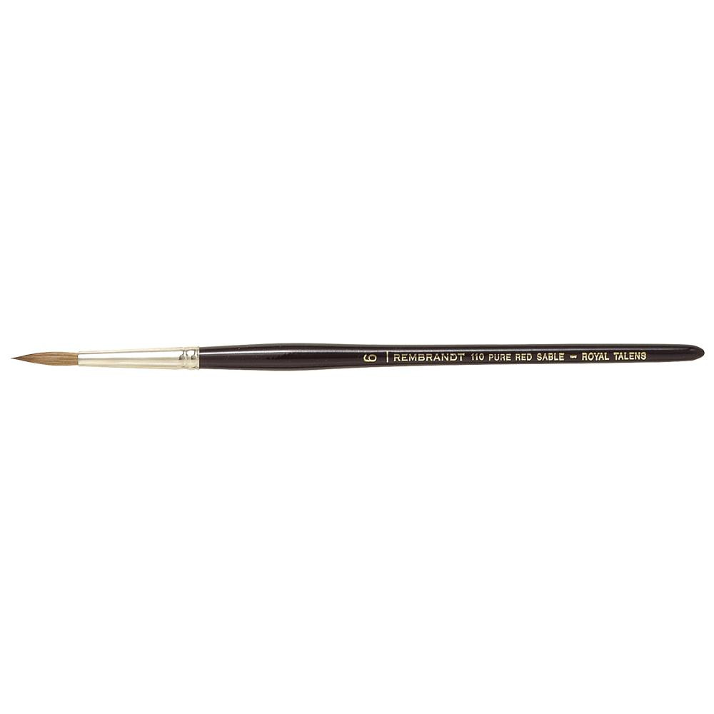 REMBRANDT レンブラント水彩画筆 ピュアレッドセーブル/ラウンドエキストラポイント 110 T909-110-06(6号) 494587