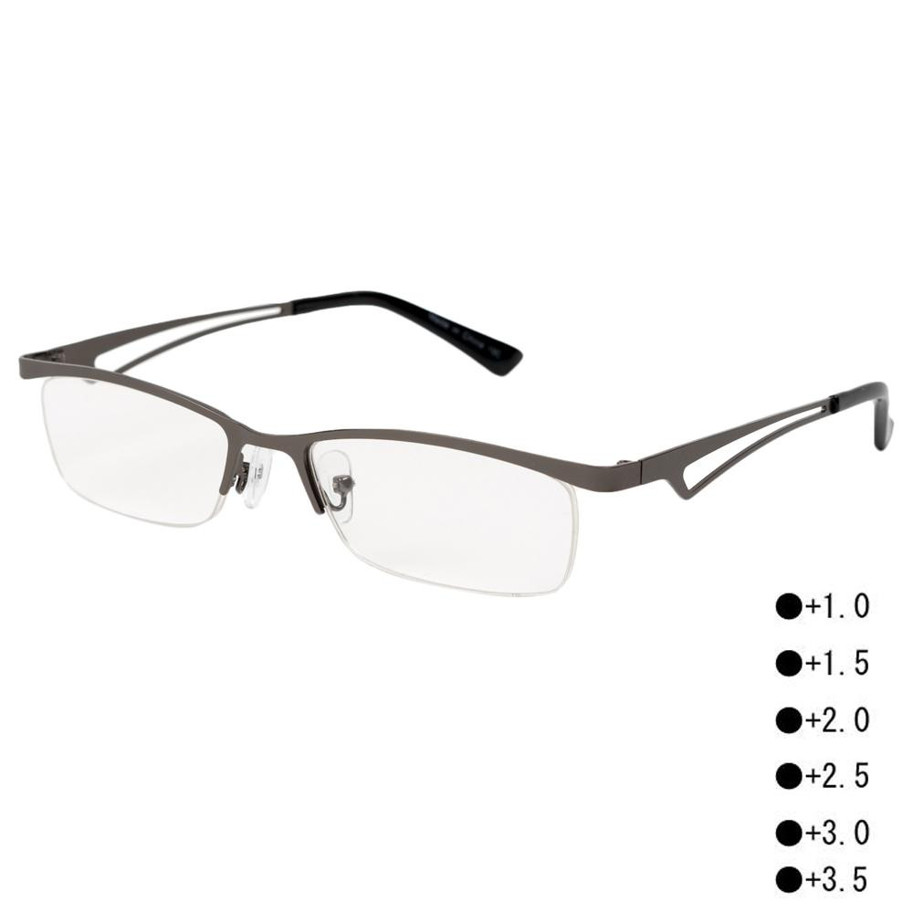 シニアグラス 老眼鏡 メタルフレーム おしゃれ RG-N03　+3.5