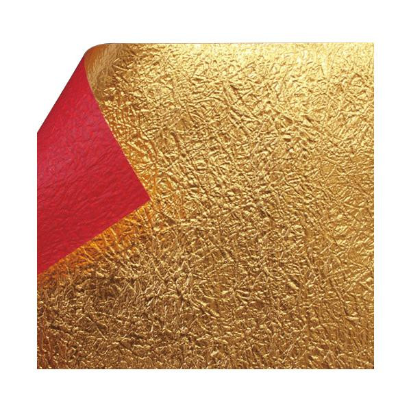 もみ金箔両面和紙 単色 25.5×36cm 赤 10枚入 UM-1R 1 セット