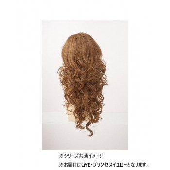 ★プリシラ ハーフキャップ ギャル盛りロングカール J-807 耐熱　LiYE・プリンセスイエロー