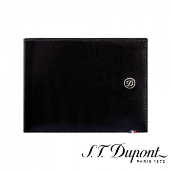 S.T. Dupont　エス・テー・デュポン　ラインD　2つ折り財布　6CC　ブラック　180000