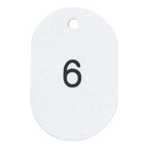 ORIONS プラスチック番号札(大) 番号(1-50) ホワイト NO.16-1-W