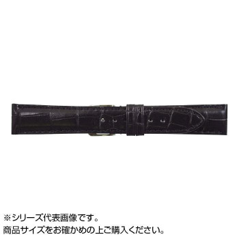MIMOSA(ミモザ) 時計バンド クロコマット 18mm ブラック (美錠:銀) WRM-A18
