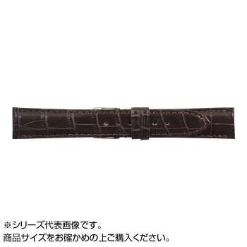 MIMOSA(ミモザ) 時計バンド クロコマット 18mm ブラウン (美錠:銀) WRM-B18