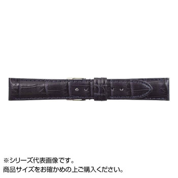 MIMOSA(ミモザ) 時計バンド クロコマット 20mm ネイビー (美錠:銀) WRM-N20