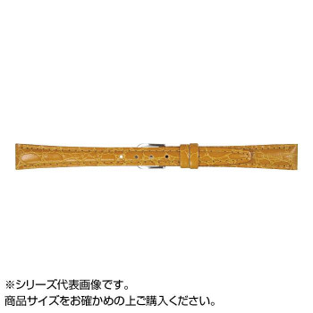 MIMOSA(ミモザ) 時計バンド RA型押ワニ 13mm ゴールド (美錠:銀) CRA-K13