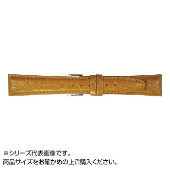 MIMOSA(ミモザ) 時計バンド RA型押ワニ 17mm ゴールド (美錠:銀) CRA-K17