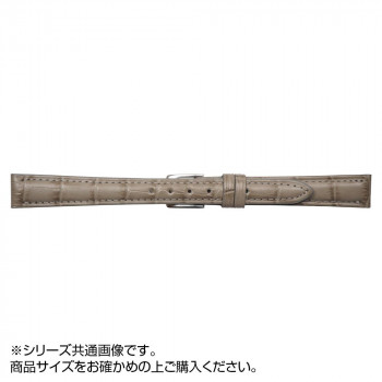 MIMOSA(ミモザ) 時計バンド SY型押ワニ 12mm グレージュ (美錠:銀) CSY-GG12