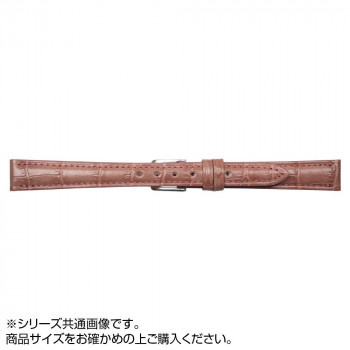 MIMOSA(ミモザ) 時計バンド SY型押ワニ 10mm オールドローズ (美錠:銀) CSY-P10