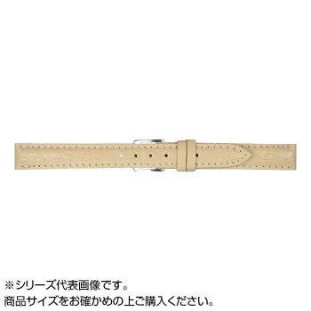 MIMOSA(ミモザ) 時計バンド PRA型押ワニ 14mm ベージュ (美錠:銀) CPR-BJ14