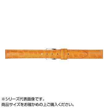 MIMOSA(ミモザ) 時計バンド PRA型押ワニ 12mm オレンジ (美錠:銀) CPR-OR12