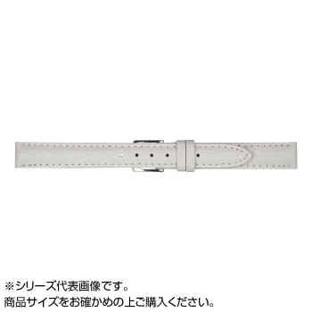 MIMOSA(ミモザ) 時計バンド PRA型押ワニ 14mm ホワイト (美錠:銀) CPR-WH14