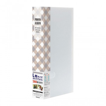 ナカバヤシ　フォトホルダー288　ポケットアルバム　チェック　クリア　PHE1288A-C