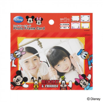 ナカバヤシ フォトフレームカード4枚組 ディズニー ミッキー＆フレンズ PFCD-302-1