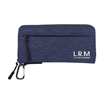 L.R.M 隠しジップラウンド長財布 CMK-0558 ネイビー