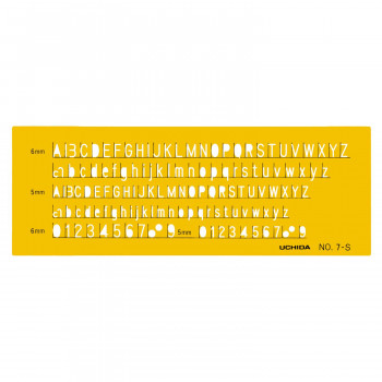 テンプレート NO7-S 英字・数字 1-843-1017