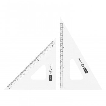 三角定規 18cm×2mm 目盛り付き 1-809-1802