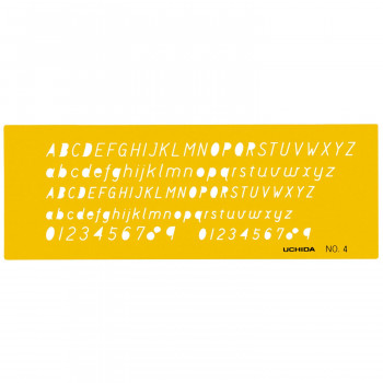 テンプレート NO4 英字・数字 1-843-1004