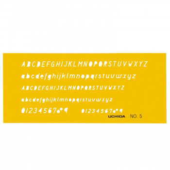 テンプレート NO5 英字・数字 1-843-1005