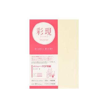 彩現 メニュー・POP用紙 リ・シマメ 白 A4サイズ 20枚 1742186