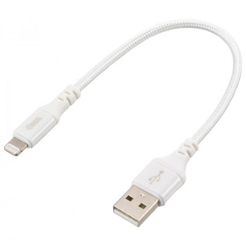 OHM AudioComm断線に強いライトニングケーブル TypeA 15cm SIP-L015EAH-W
