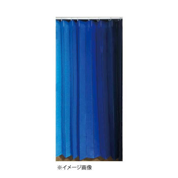 アコーディオン間仕切り約140×170cm グラデーションブルー M5359