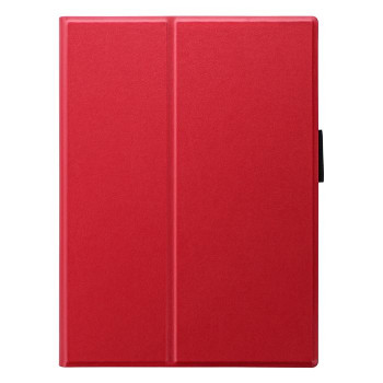 iPadAir2020/iPadPro2018 薄型PUレザーフラップケース レッド LP-ITAM20PLARD