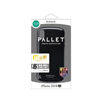 iPhoneXS Max 耐衝撃ハイブリッドケースPALLET ブラック LP-IPLHVCBK